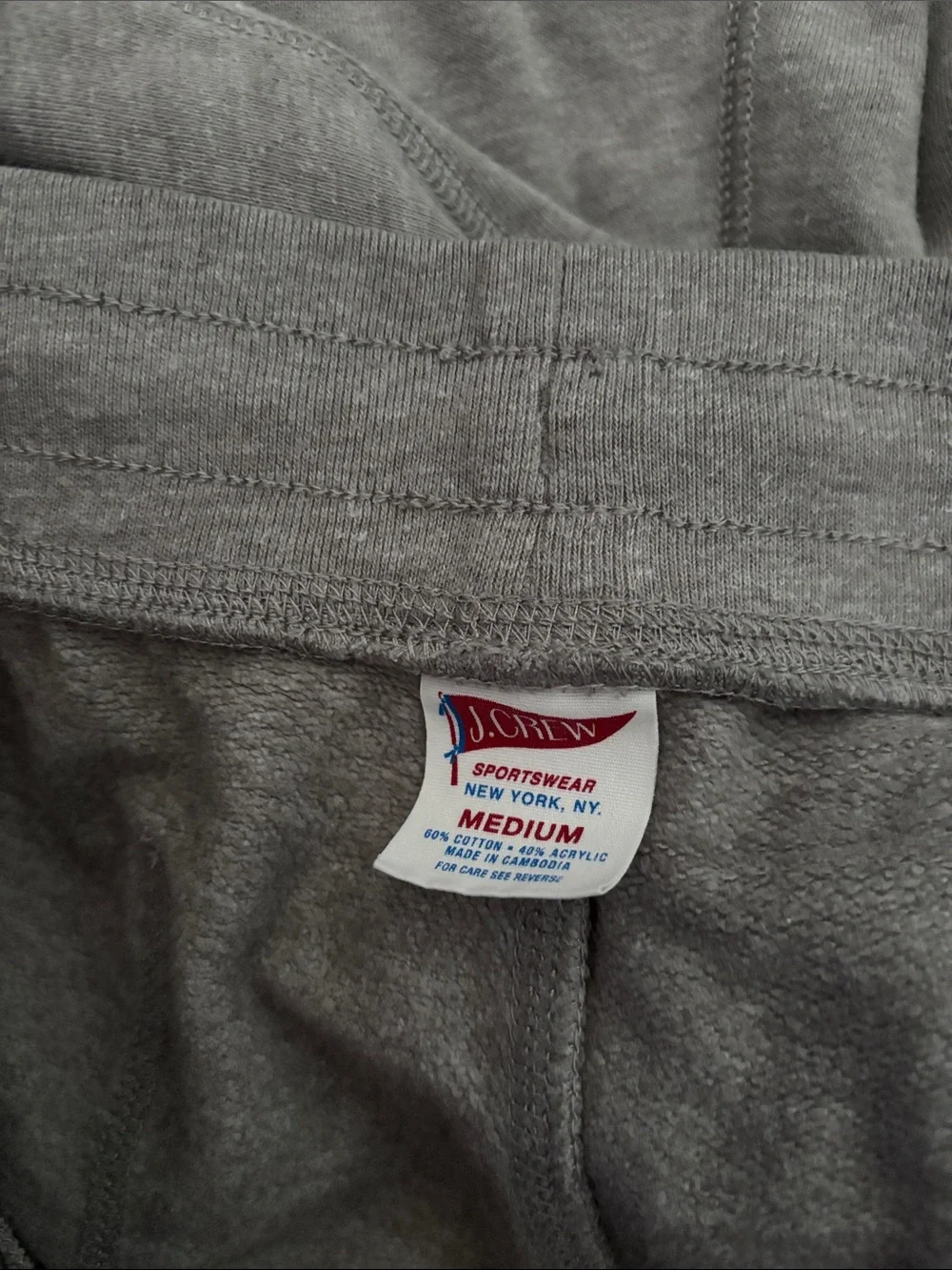 J Crew Soft Gray Drawstring Joggers